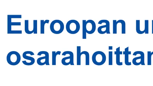 Euroopan unionin logo ja teksti "Euroopan unionin osarahoittama".