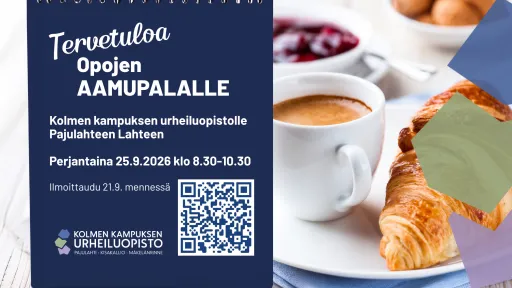 Opojen aamupala Pajulahdessa 2026