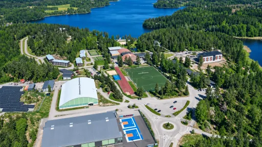 Ilmakuva Kisakalliosta Lohjalla Suomessa