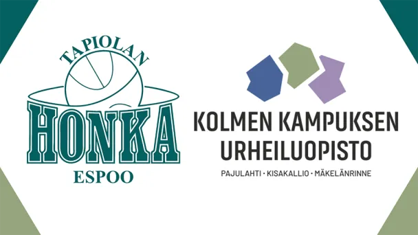 Tapiolan Honka ja Kolmen kampuksen urheiluopisto logot vierekkäin