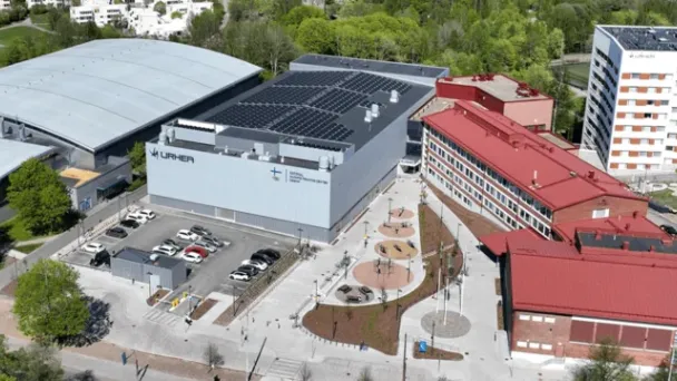 Ilmakuva Urhean kampusrakennuksista