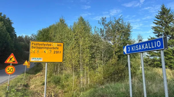 Kisakalliontien ja Hossanmäentien pinta saa uuden asfaltin elo-syyskuun aikana