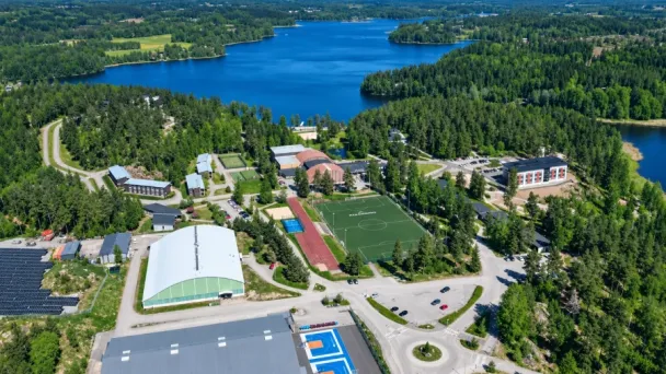 Ilmakuva Kisakallion urheiluopistosta Lohjalla Suomessa