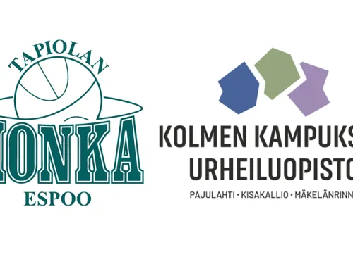 Tapiolan Honka ja Kolmen kampuksen urheiluopisto logot vierekkäin
