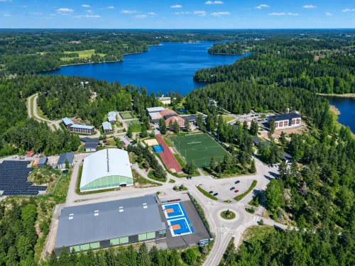 Ilmakuva Kisakalliosta Lohjalla Suomessa