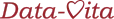 Data-Vita-logo, punaisella tekstillä ja sydänkuvio.